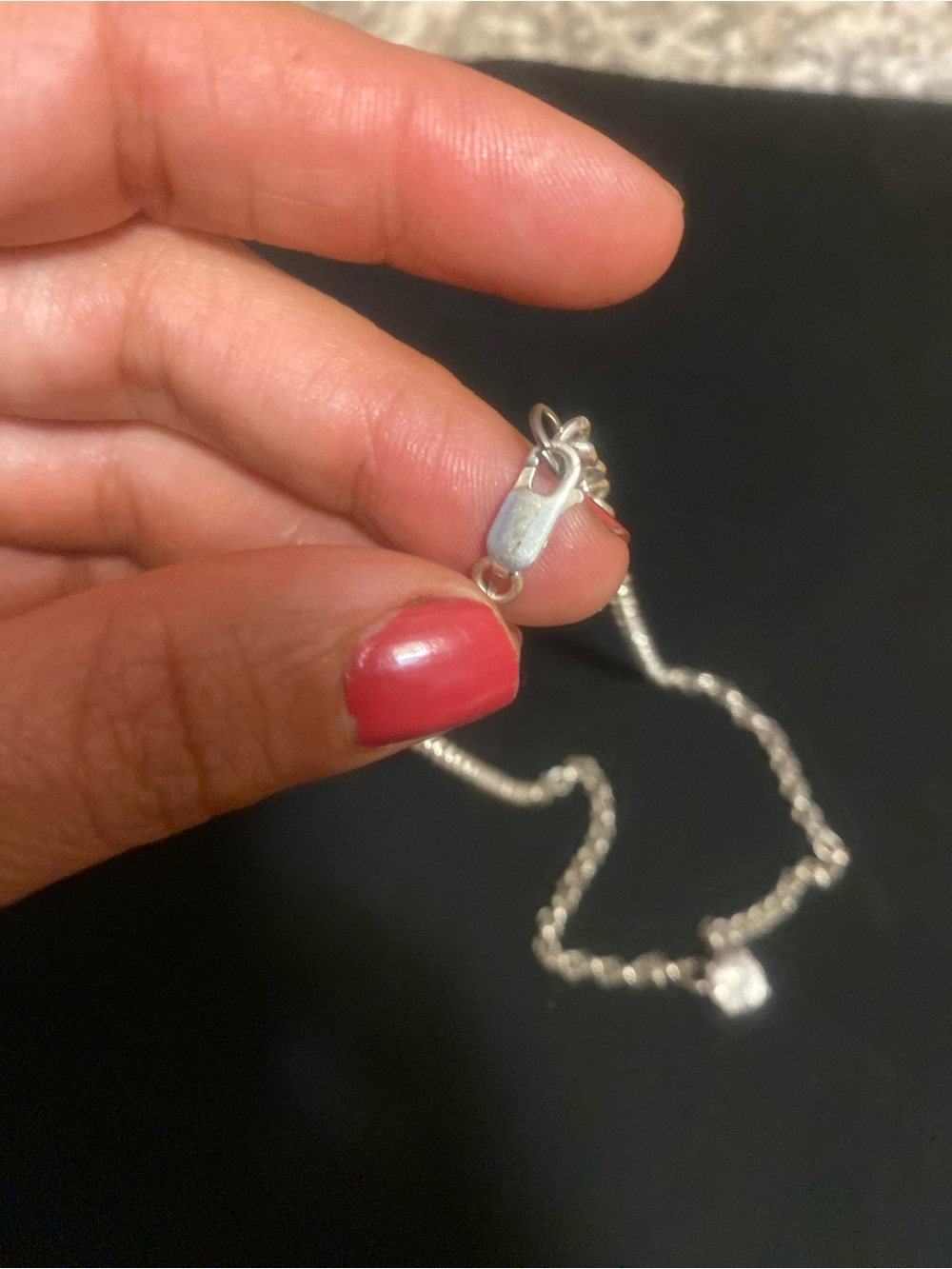 1kt Cubic zirconia Sterling Silver Pendant Necklace Solitaire  - Silver 925 - Picture 4 of 5